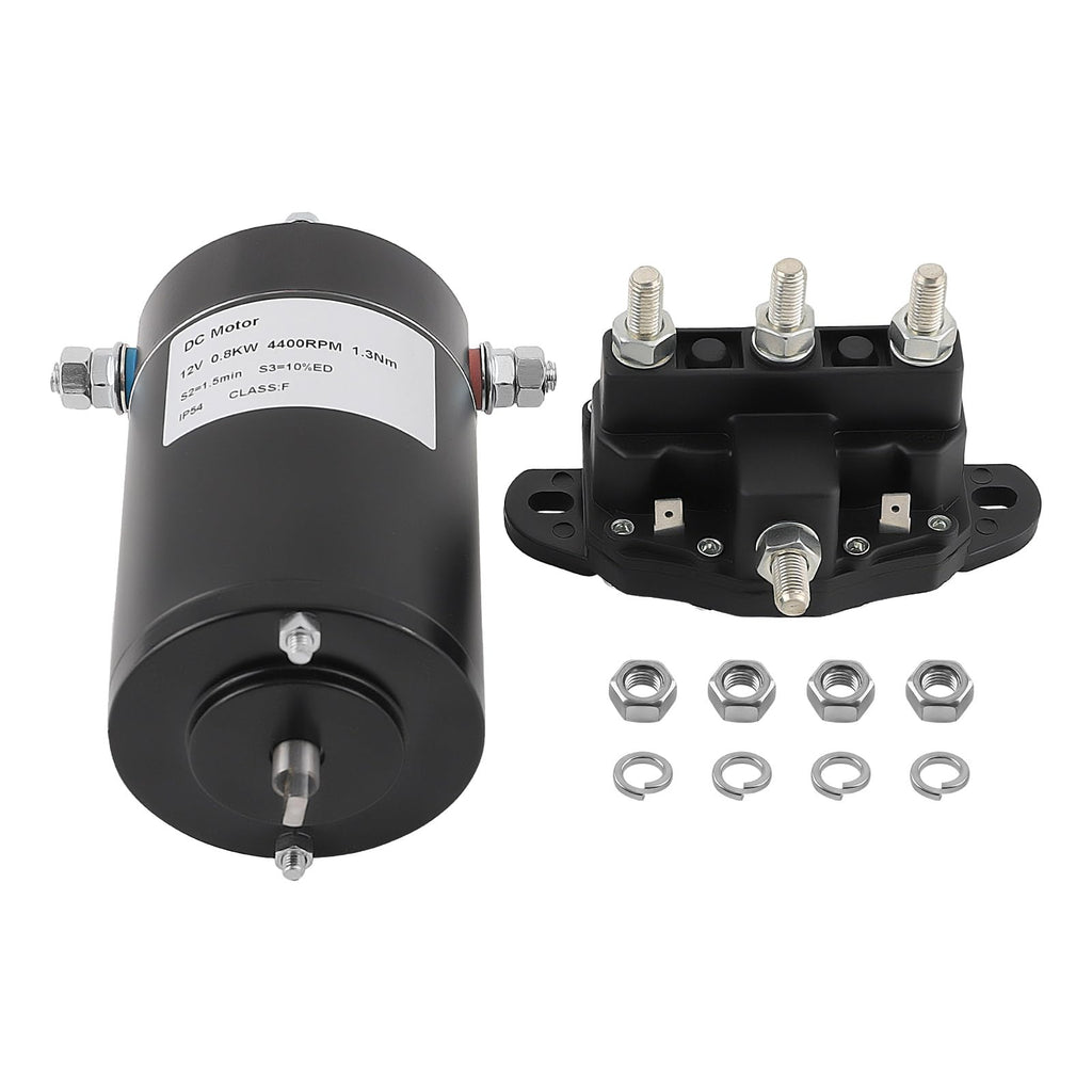 maXpeedingrods 167567 Hydraulic Pump Motor Slide Out with Dual-Polarity Reversing Solenoid 118246 for Lippert Components Leveling System, 12V, 0.8KW, 4400RPM, 414018 F000MM0809