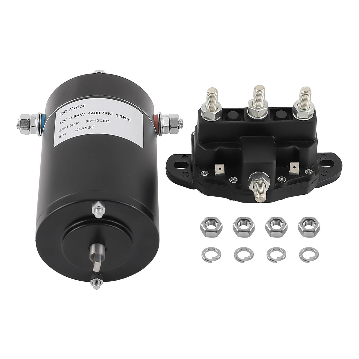 maXpeedingrods 167567 Hydraulic Pump Motor Slide Out with Dual-Polarity Reversing Solenoid 118246 for Lippert Components Leveling System, 12V, 0.8KW, 4400RPM, 414018 F000MM0809