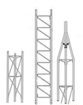 ROHN 25G Series 20' Tower with 25AG Top Section with Set Screw