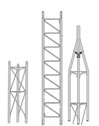 ROHN 25G Series 20' Tower with 25AG Top Section with Set Screw