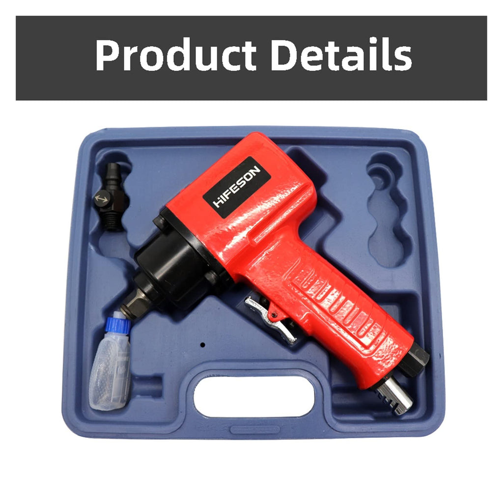 Air Hammer HIFESON 1/2 Mini Pneumatic Impact Wrench Jumbo Hammer Car Repairing Wrench Tools Auto Spanners 4000 R.P.M