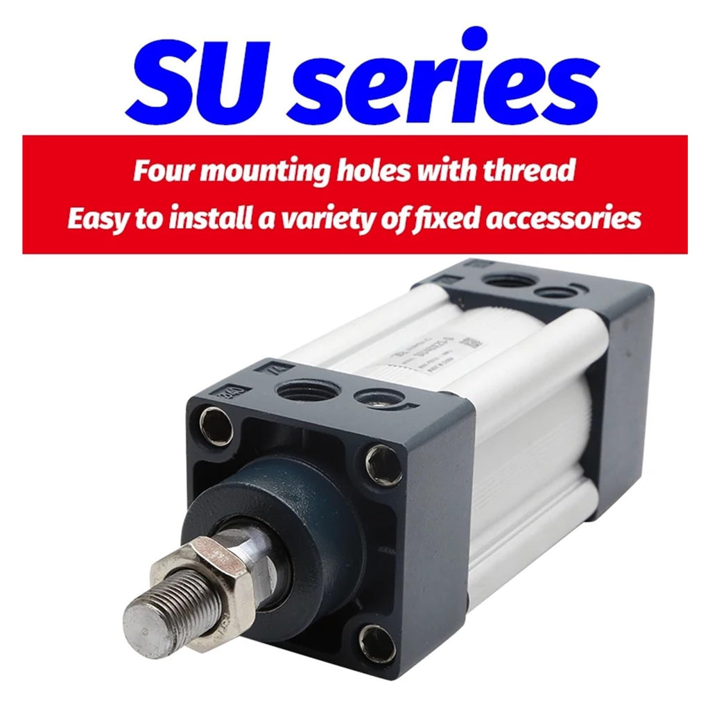 SU32 SU40X75S SU50X100-S Series Bore 32 40 50mm Stroke 25-300 Air Cylinders Double Acting Single Rod Pneumatic Cylinder SU32X175(X300S)