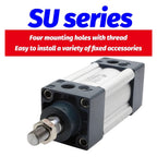 SU32 SU40X75S SU50X100-S Series Bore 32 40 50mm Stroke 25-300 Air Cylinders Double Acting Single Rod Pneumatic Cylinder SU32X175(X300S)