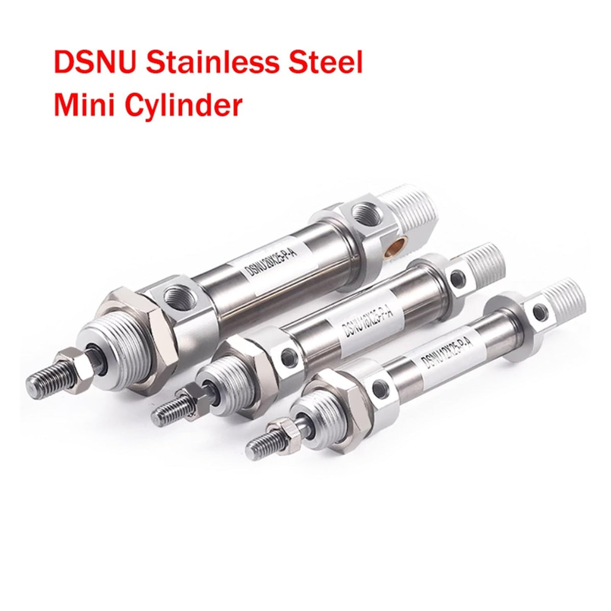 DSNU Stainless Steel Double Acting Mini Pneumatic DSNU12 40X25*50X75X80X100-P-A Air Cylinder(Stroke 225mm)