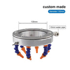 Spindle Cooling Ring Water Spray Cooler Engraving Machine Water Spray Ring 62/65/80/100/110/125/140/150mm Stone Spindle Motor Tool Cooling Nozzle(Blue)