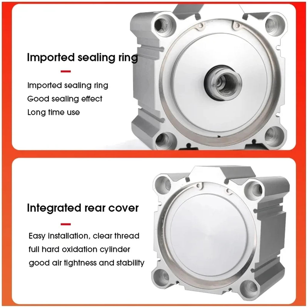 CDQ2B Compact Cylinder Double Acting Thin Cylinder CDQ2B12 CDQ2B16 CDQ2B20 CDQ2B25 CDQ2B32 CDQ2B40 CDQ2B63 CDQ2B80(Stroke 50mm,Bore 80mm)