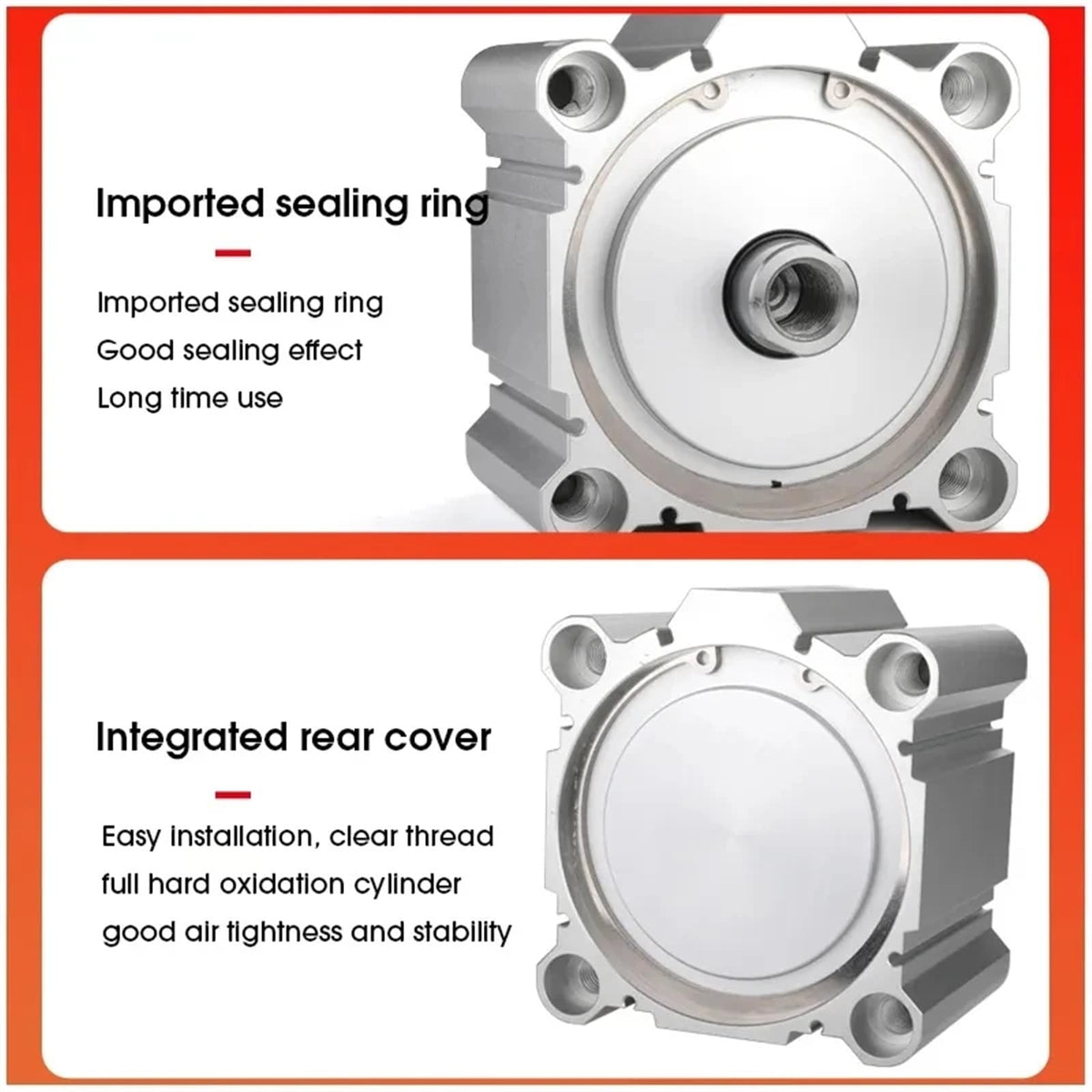 CDQ2B Compact Cylinder Double Acting Thin Cylinder CDQ2B12 CDQ2B16 CDQ2B20 CDQ2B25 CDQ2B32 CDQ2B40 CDQ2B63 CDQ2B80(Stroke 50mm,Bore 80mm)