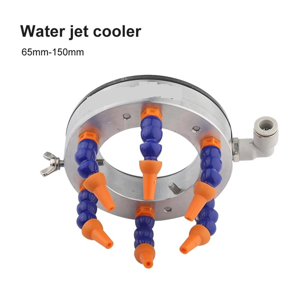 Spindle Cooling Ring Water Spray Cooler Engraving Machine Water Spray Ring 62/65/80/100/110/125/140/150mm Stone Spindle Motor Tool Cooling Nozzle(Blue)