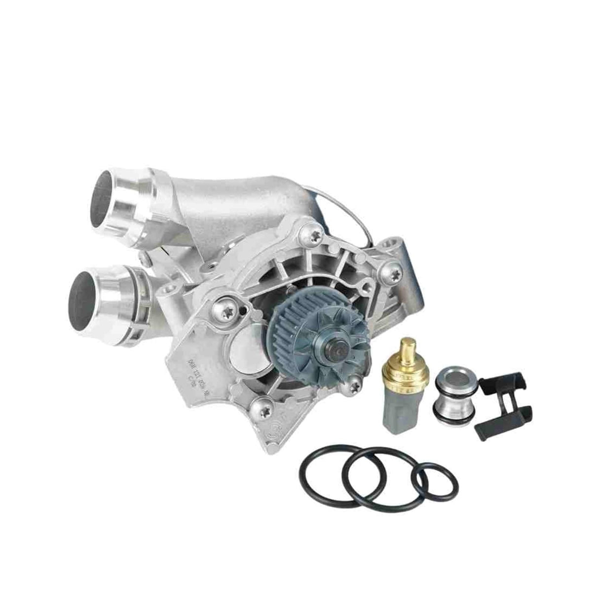 1.8T 2.0T EA888 Cooling Water Pump Thermostat Assembly Belt Washer Kit 06H121026 Compatible Con Passat Golf A4 Q5 TT 06A919501A 06H121605E(Water Pump and belt)