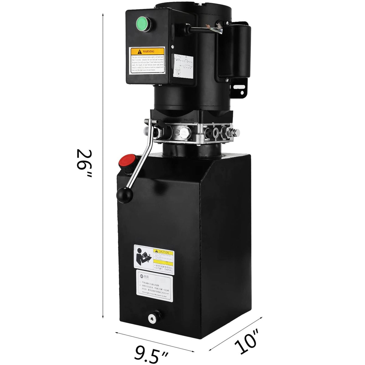 14 Quart Hydraulic Pump Unit 3 H-P 2950 PSI 2 & 4 Post Lifts 3.5 Gallon Reservoir Car Jack Power Suit for Auto Repair(14 L Steel tank)