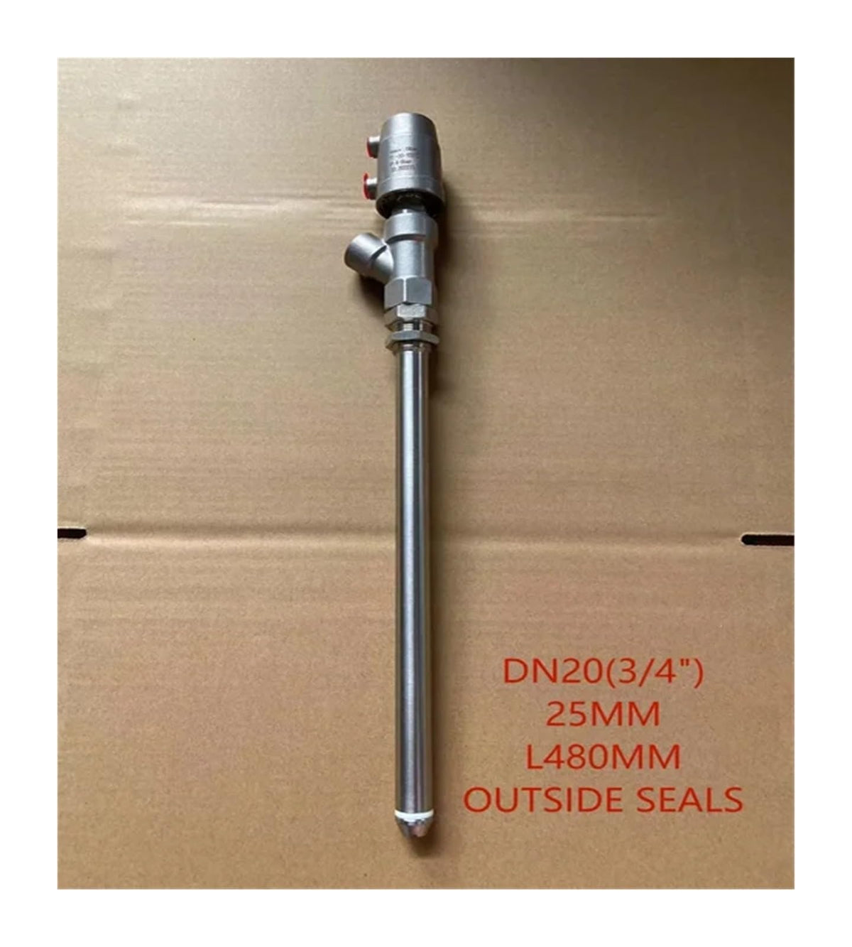 Filling Machine with Stainless Steel DN15-27 Extension Rod Anti-drip Pneumatic Discharge Nozzle Filling Valve(DN20 25MM L480MM)