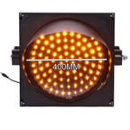 Solar Traffic Signals Signs Lights, LED Traffic Light, Yellow Traffic Warning Light, Flashing Light, Industrial LED Traffic Stop Light with Solar Panel, for Intersections, Roads, Toll Booths, Curves(4