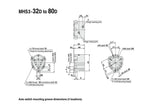 Cylinder air Gripper 3-Figer Type MHS Series MHS3-16D/20D/25D/32D/40D/50D/63D/80D/100D/125D SMC Type(MHS3-40D)