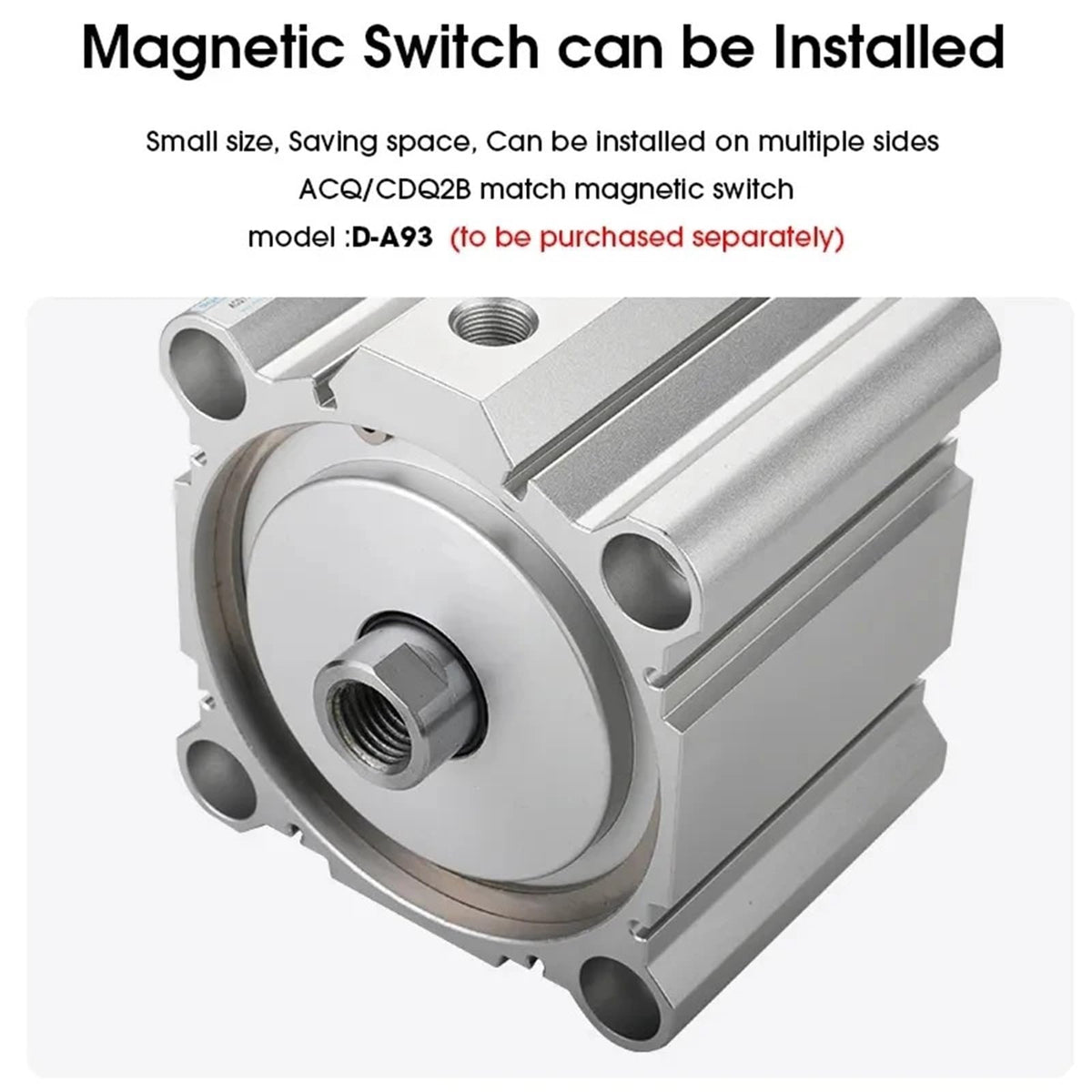 CDQ2B Compact Cylinder Double Acting Thin Cylinder CDQ2B12 CDQ2B16 CDQ2B20 CDQ2B25 CDQ2B32 CDQ2B40 CDQ2B63 CDQ2B80(Stroke 50mm,Bore 80mm)