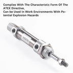 DSNU Stainless Steel Double Acting Mini Pneumatic DSNU32 25 * 50X75X80X100-P-A Air Cylinder 1PCS(Stroke 250mm)