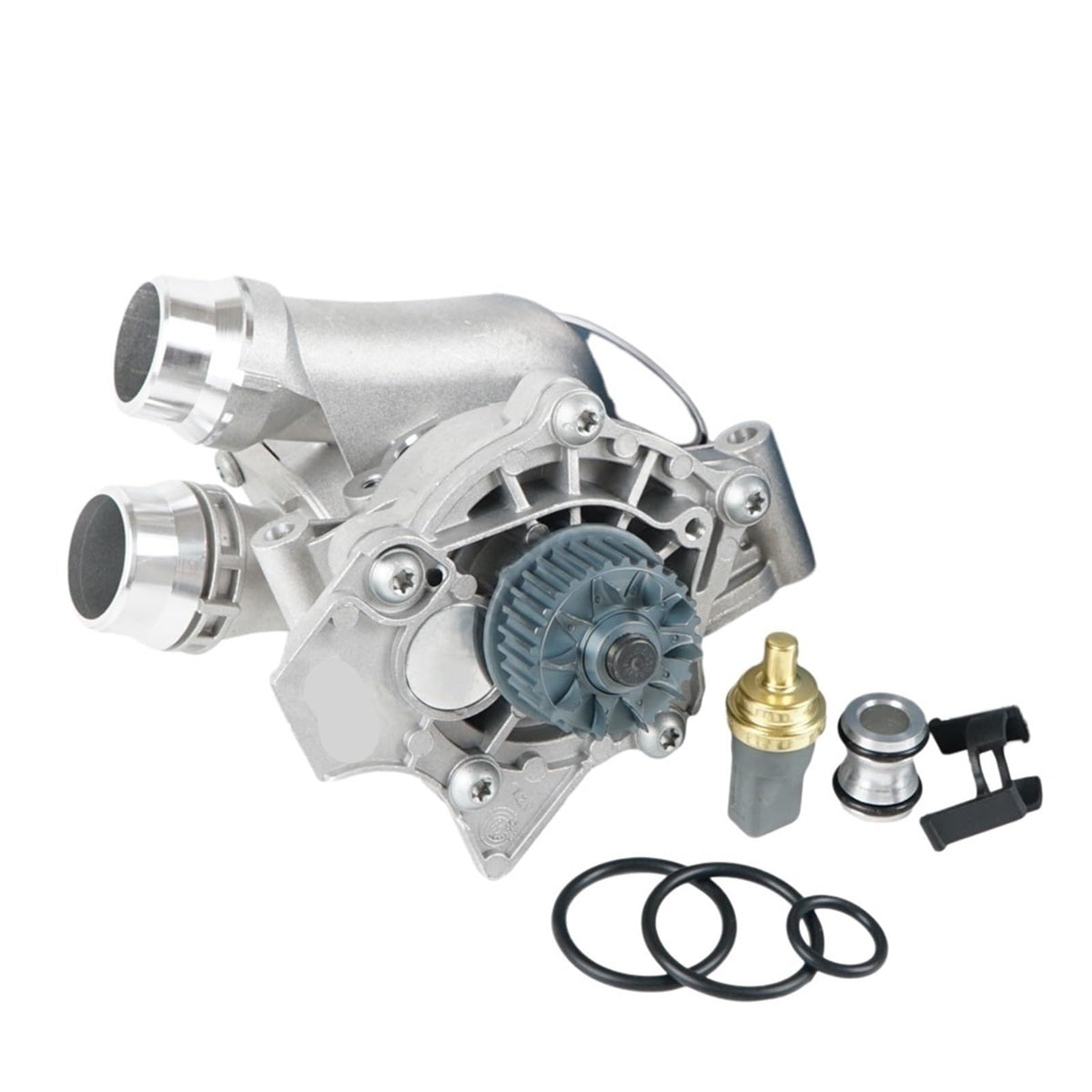 1.8T 2.0T EA888 Cooling Water Pump Thermostat Assembly Belt Washer Kit 06H121026 Compatible For Passat Golf A4 Q5 TT 06A919501A 06H121605E(Water Pump and belt)