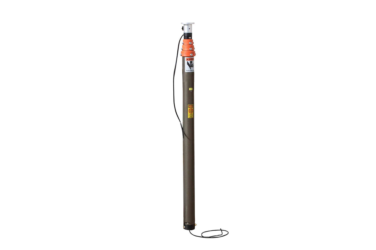 Pneumatic Light Mast - Extends to 13.5 Feet - Air Powered Mini Telescoping Boom