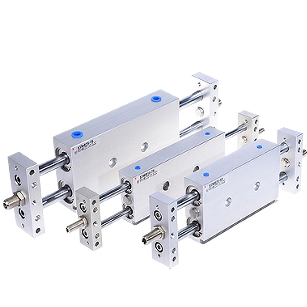 STMB25-175 Series Double Acting Pneumatic Cylinder Double Piston Rod Slide Tab Air Actuator Bore 25mm Stroke 175