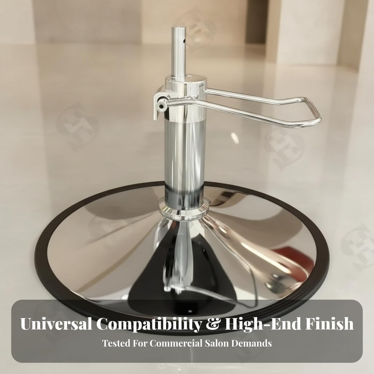 Almencla Metal Chair Pump Base Replacement Hydraulic Lift Mechanism for Salon Styling Chair Repair Kit with Control Lever Suitable for Seating, Gold