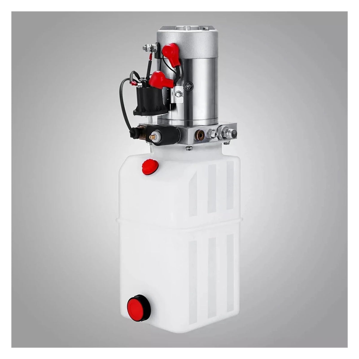 12V 8 Quart Car Lift Hydraulic Plastic Pump Power Supply Unit Single Acting for Dump Traile Quickly and Efficiently