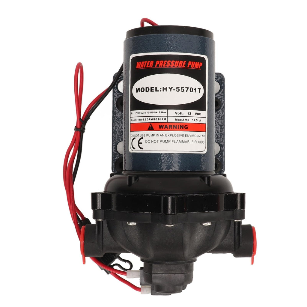 12V Washdown Pump Kit High Pressure 5.5GPM 70PSI Water Sprayer for Car Motorcycle Home Cleaning Iron Material 6m Hose