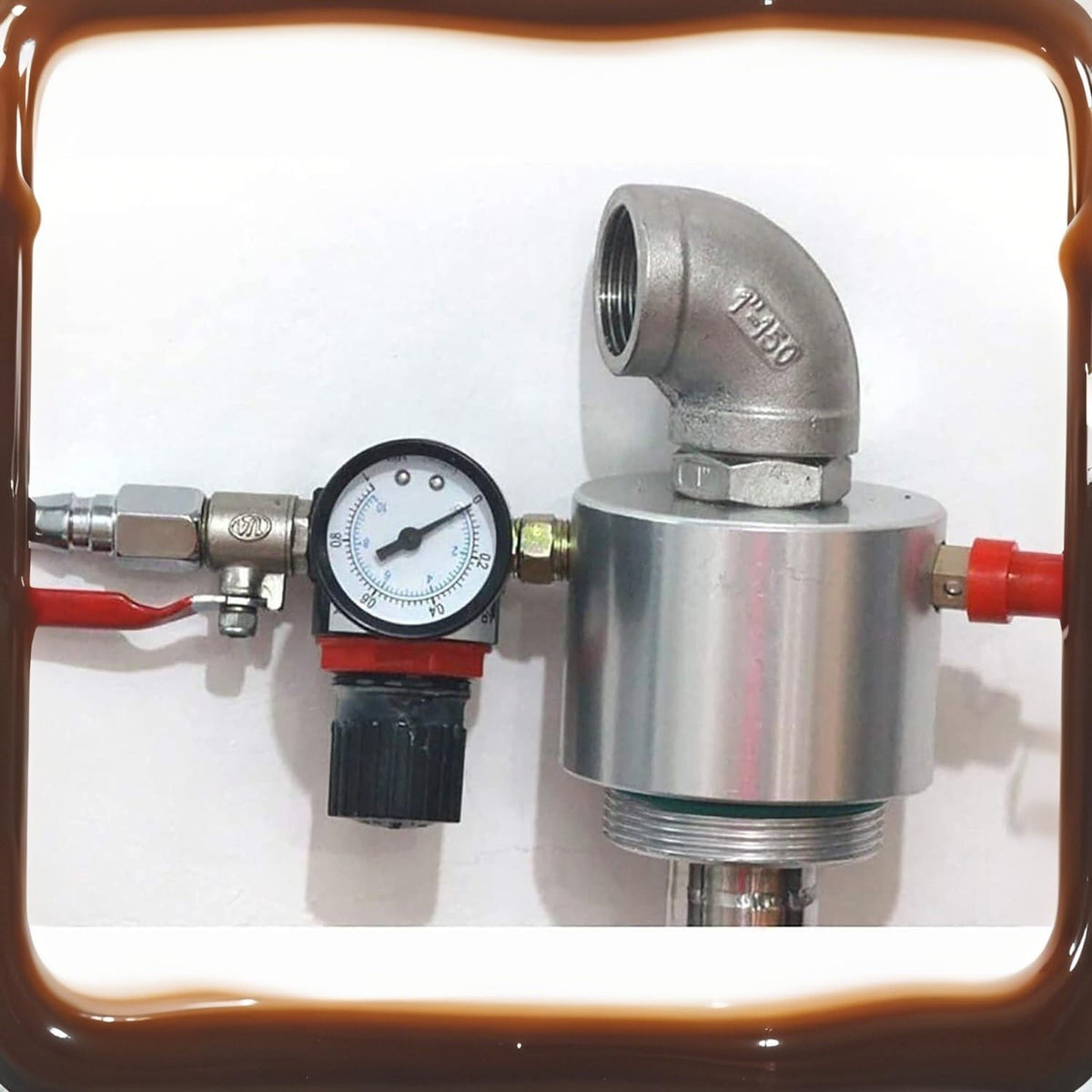 Upgrade Stainless Steel Pneumatic Drum Pump - 10-70L/min Multi-Fluid Transfer w/Pressure Gauge & Safety Valve, Industrial Grade for Water/Engine/Hydraulic/Gear Oil
