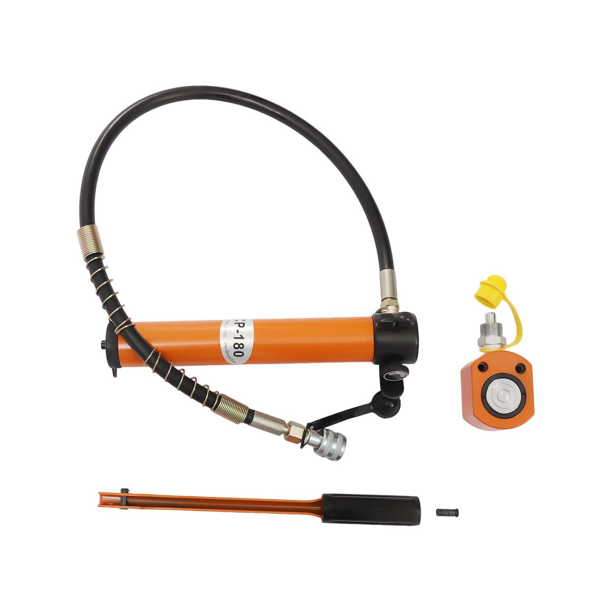 10000PSI Hydraulic Manual Pump - CP-180 Portable Hand Operated Lifting Pump for Hydraulic Tools, Includes Steel Ball & Sealing Ring, Ideal for Single Acting Applications (10T， 3.9)