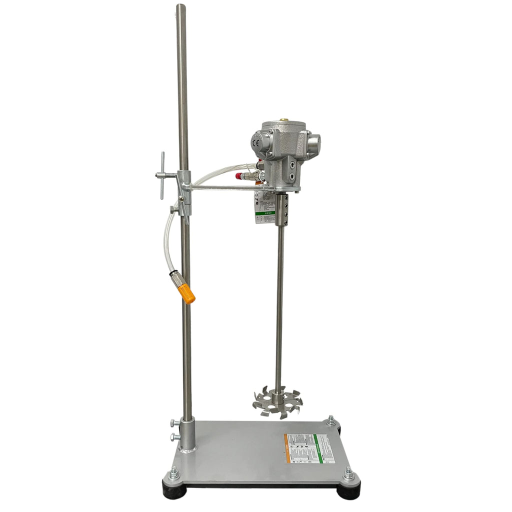 COSMOSTAR 1/8 HP Pneumatic Agitator Portable Manual Lift Drum Mixer 3 Gallon Paint Mixer Machine Ink Coating Laboratory Mixer Industrial Liquid Mixer Mixing Tool