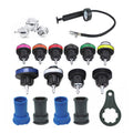Coolant Pressure Tester kit 18pcs Auto Repairing Pressure Gauge Kit Pressure Gauge Barometers Radiator Leak Detector Car Cooling System Tester Vacuum Type Cooling System Kit