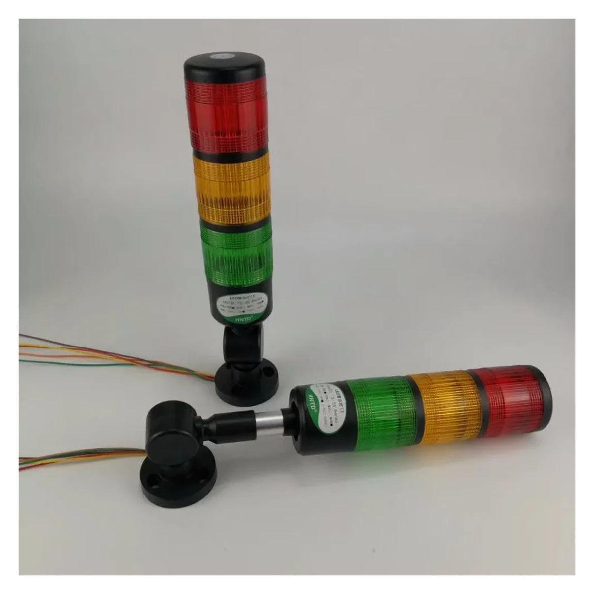 Industrial 3layer LED Signal Tower Caution Light Alarm Lamp Different Base 24V BuzzerWarning Light for Machine(Barrel Type)