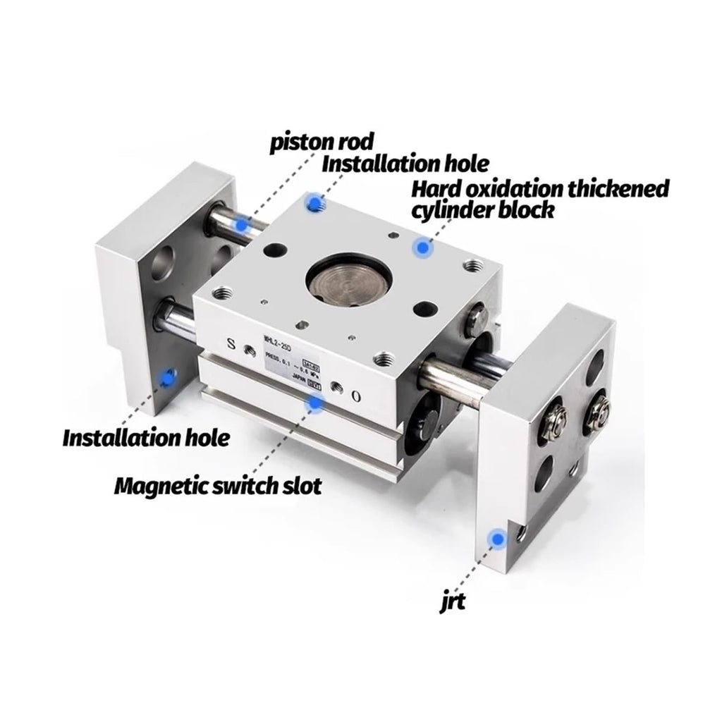 MHL2 Double Acting Pneumatic Gripper SMC Replacement T Type Air Gripper 10D/16D/20D/25D/10D1/16D1/20D1/25D1(MHL2-25D)