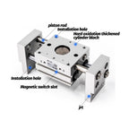 MHL2 Double Acting Pneumatic Gripper SMC Replacement T Type Air Gripper 10D/16D/20D/25D/10D1/16D1/20D1/25D1(MHL2-25D)