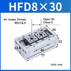 Air Cylinder HFD8 HFD12 HFD16 HFD20 HFD25 Compact Air Gripper Pneumatic Cylinder(HFD8X30)