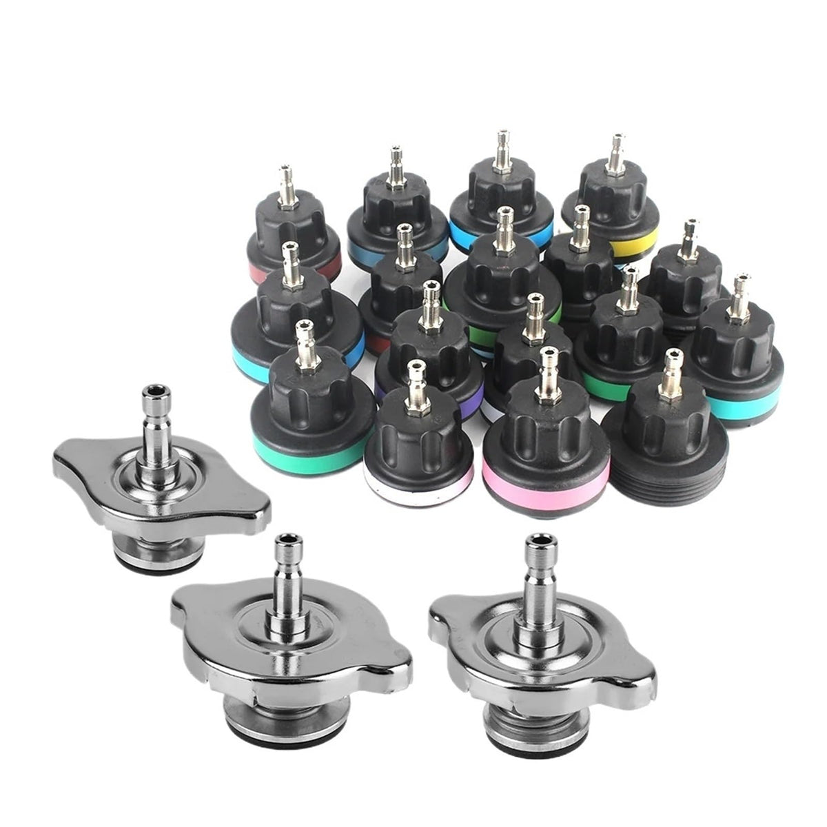 Water Leak Detection Detector Tool Radiator Pressure Tester Vacuum Type Cooling System Test Car water pressure gauge(28pcs)