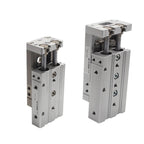 Double Rod Guide Rail Slide Pneumatic Cylinder MXS12-100 MXQ16 MXS12L MXQ16L bore 12 16mm Stroke 10-125mm Slide Cylinder 1PCS(MXS12)