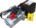 Double Acting Hydraulic Pump 8 Quart Hydraulic Power Units 12V DC Hydraulic Pump SAE#6 Connector for Dump Trailer Car Lifting