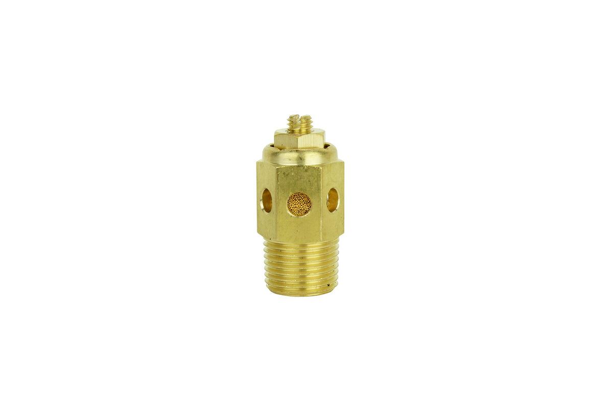 Milton Speed Control Exhaust Muffler, 1/2” MNPT - 40 Micron Sintered Bronze Silencer/Diffuse Air & Noise Reducer - Box of 10