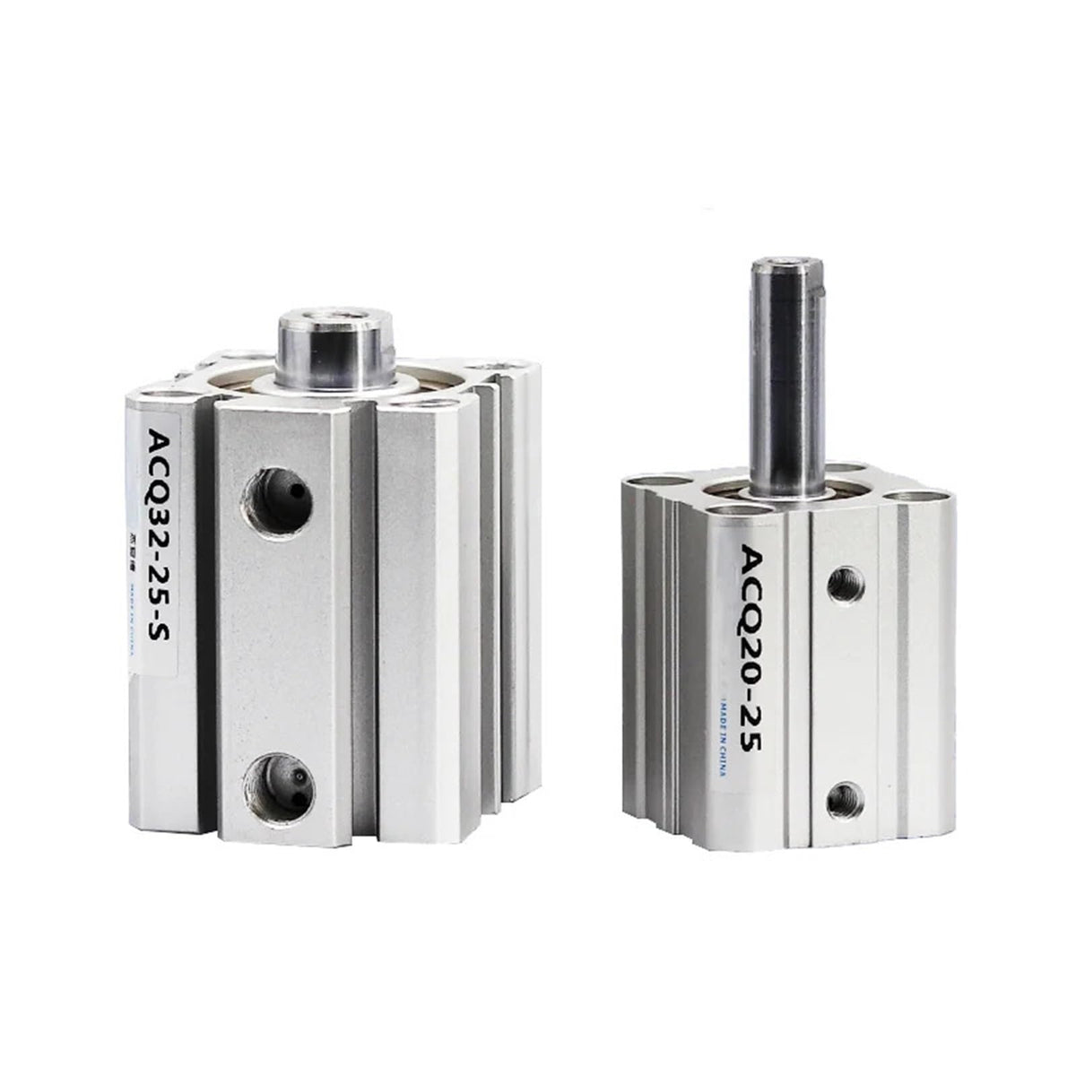 12 16 20 25 32 40 50 63 80 100 Bore Size 12-100mm Stroke 5-50mm Piston Compact Pneumatic Air Double Acting Cylinders 1Pcs