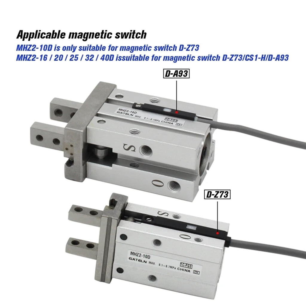 MHZ2-10DN 16DN 20DN Basic Type Air Pneumatic Parallel Gripper MHZ2-25DN Aluminium Clamps Finger Cylinder(MHZ2-25DN)