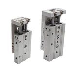 1PCS Double Rod Guide Rail Slide Pneumatic Cylinder MXS12-100 MXQ16 MXS12L MXQ16L bore 12 16mm Stroke 10-125mm Slide Cylinder(MXQ12L)