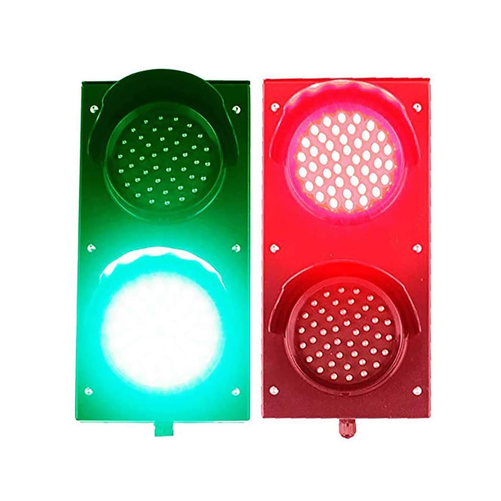 Industrial LED Traffic Light, Red/Green Stop Light, Indicator Warning Light, PC Housing Waterproof, for Intersections, Roads, Toll Booths, Curves, Bridges (Color : 200MM-24V)(200mm 110v)
