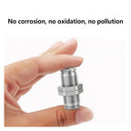 10PCS 304 Stainless Steel Pneumatic Connector PM Partition Metal Quick Coupling Plug 4 6 8 10 12 16mm Trachea Connector joyous(PM-16,50 pcs)