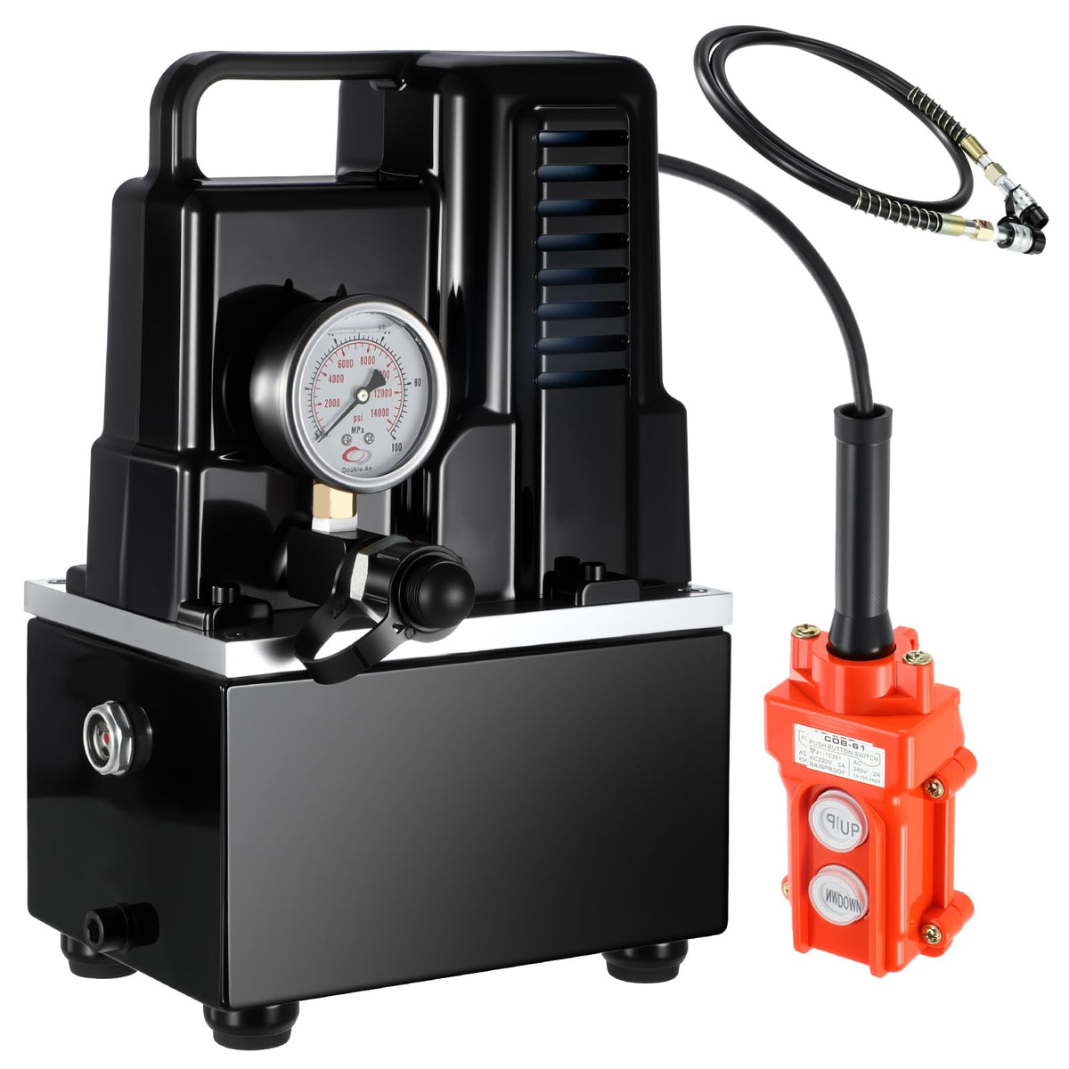 Electric Hydraulic Pump, Double Acting 10,000 PSI 110V Portable Power Unit