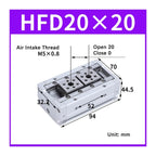 1pcs Air Cylinder HFD8 HFD12 HFD16 HFD20 HFD25 Compact Air Gripper Pneumatic Cylinder(HFD20X20)