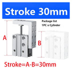 MXH6 MXH10 MXH16 MXH20 Rail Cylinder Pneumatic Air Linear Side Rail Guide Rod Cylinder(30mm Stroke)