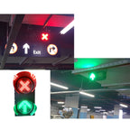 LED Traffic Indicator Light, Traffic Light, Teaching Lamp for Wall, 2-Lights Block Signal Red/Green Stop Light, Ideal Accessory for Road ty Awareness (Color : 200mm-12v)(200m 110v)