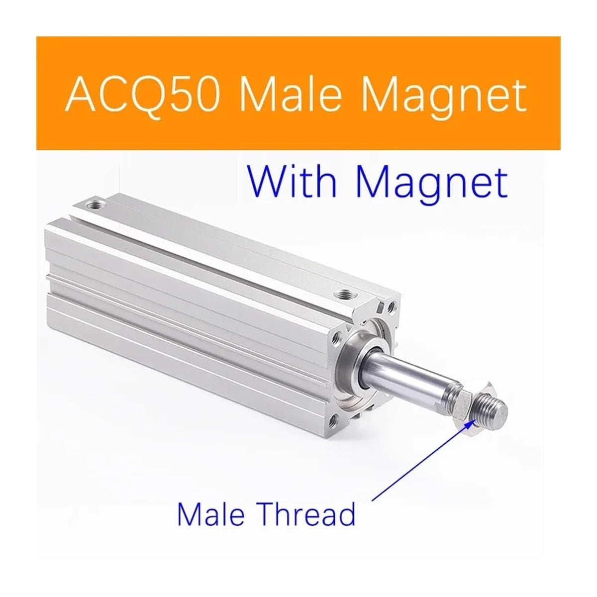 1pcs Air Pneumatic Cylinder ACQ32/40/50/63 * 110/120/130/140-S-B Extended Stroke Compact Thin Cylinders(Stroke 150)