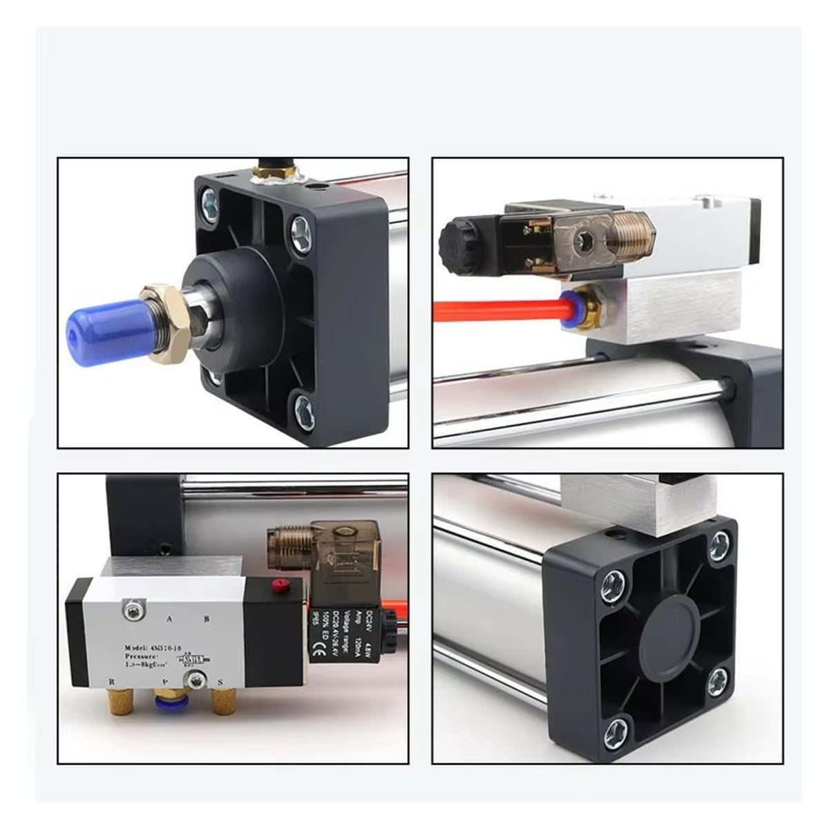 Standard Series Solenoid Valve Integrated Pneumatic Cylinder SCF50 Stroke 25-1000mm Air Cylinders Set Without Magnetic(SCF50x1000)