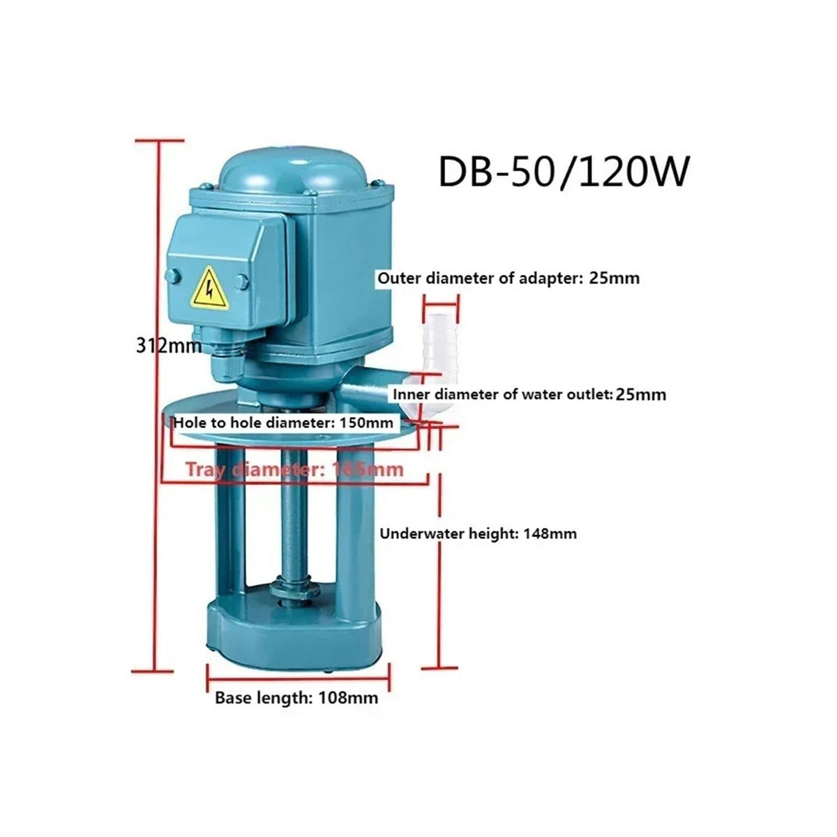 120W 50L/Min Machine Tool Cooling Pump Lathe Oil Pump for Flushing Cooling Medium