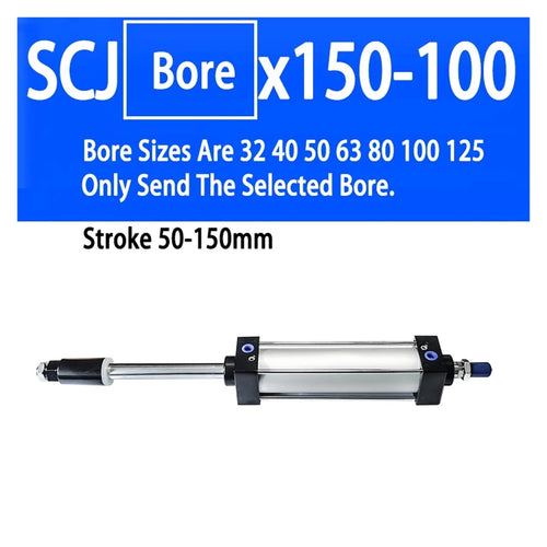 1PCS Adjustable Pneumatic Cylinder SCJ32/40/50/63/80/125mm Bore Air Cylinder Piston Big Thrus 25/50/75/100/200/300mm Stroke(BORE 32mm)